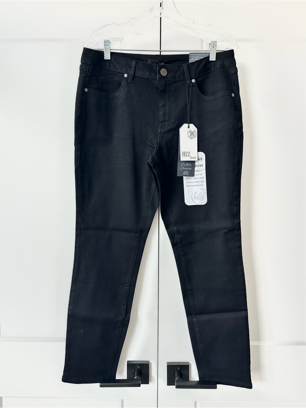 1822 ankle skinny jeans black size 14